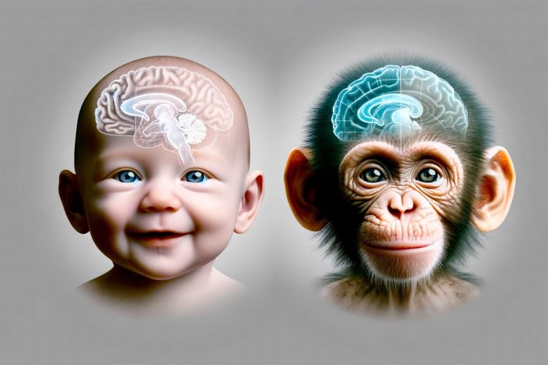 Primate Brain Development Concept
