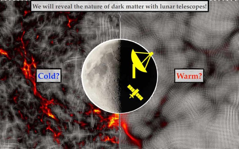 Probing the Nature of Dark Matter from the Moon