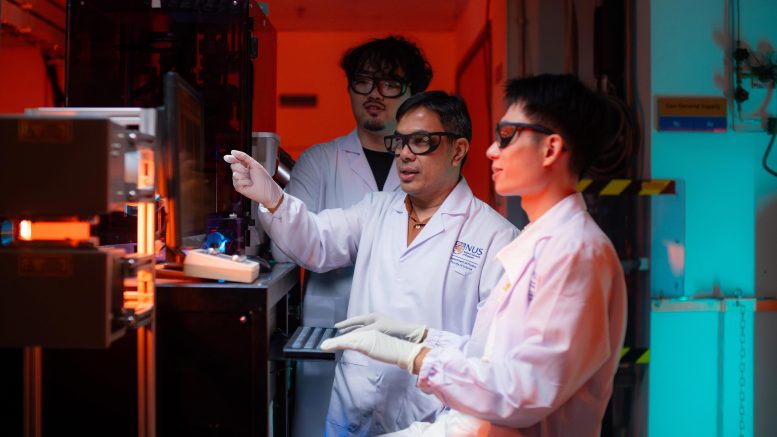 Prof Ariando, Dr Stephen Lin Er Chow, and Zhaoyang Luo
