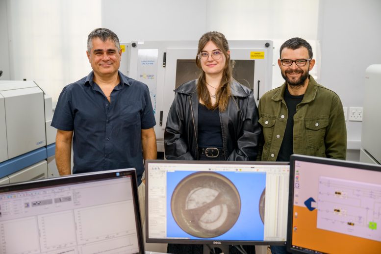 Prof Chris Luna, MSC Student Kira Venter, and Dr. Ryan Tucker