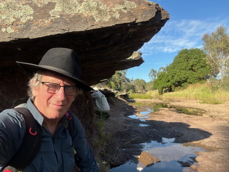 Professor John Long in the Mansfield Fossil Area