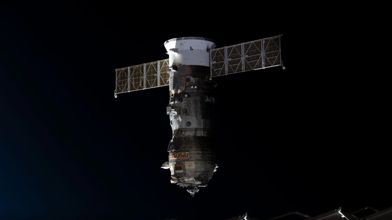 Progress 80 Cargo Craft After Undocking From ISS