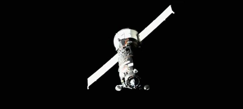 Progress 84 Cargo Craft Approaches Space Station