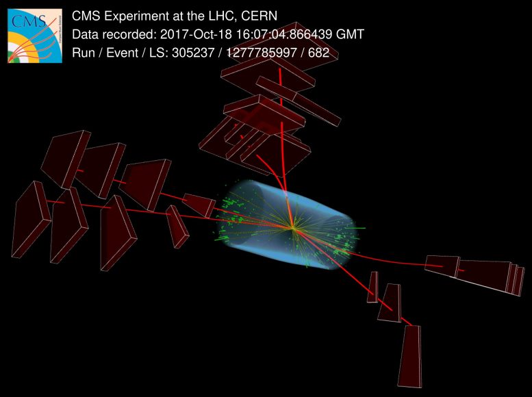 Proton–Proton Collision Event With Six Muons