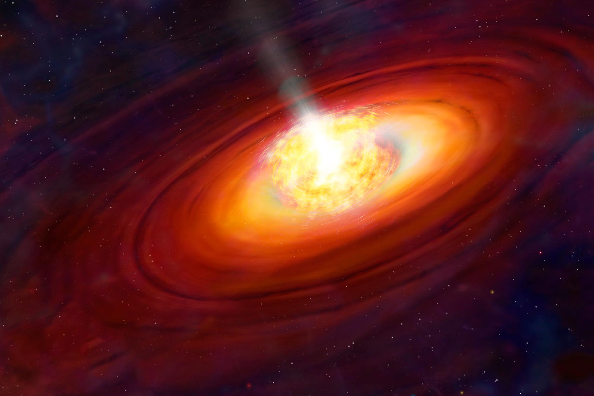 Massive Protostar Surprisingly Keeps Growing, Which Could Help Solve a Gala...