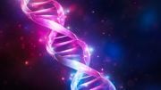 Purple Glowing Mysterious DNA