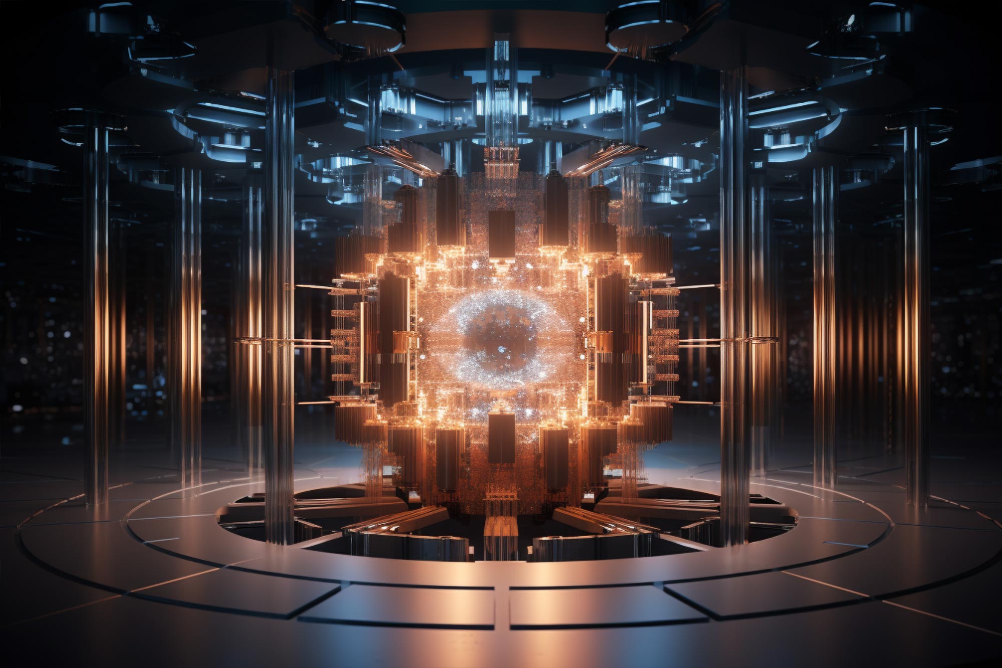 Quantum Computer Technology Art Illustration