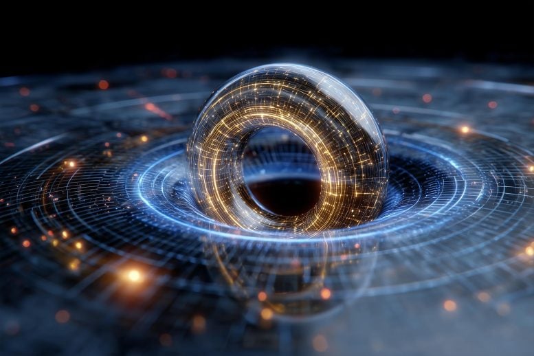 Quantum Computing Particle Physics Art Concept