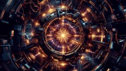Quantum Technology Particle Physics Detector Art Concept