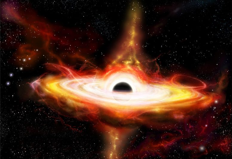 Quasar Supermassive Black Hole Illustration