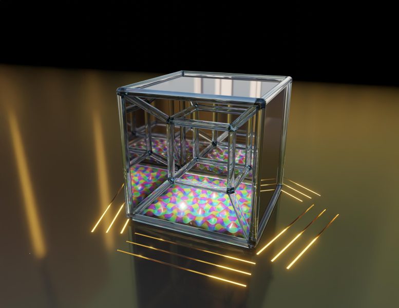 Quasicrystal Tesseract Shadow