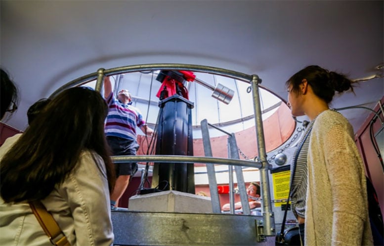 Queen Mary Students Working on a Telescope