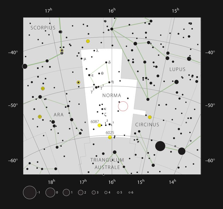 RCW 94/95 Nebulae in Circinus and Norma Constellations
