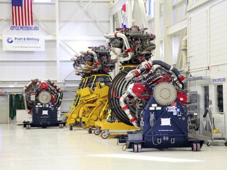 RS-25D Engines at Kennedy's Engine Processing Facility