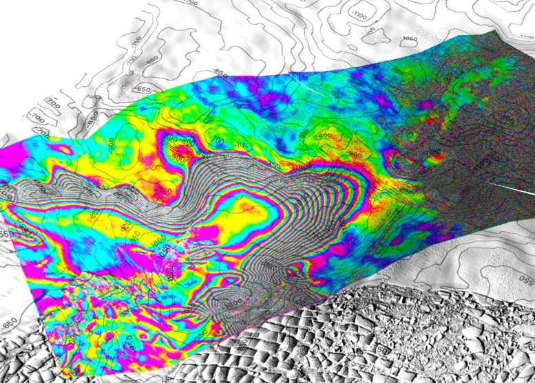 Datos de radar sobre el glaciar Thwaites, Antártida