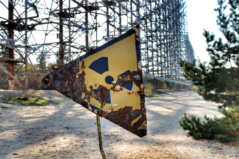 Radiation Warning Sign Chernobyl Exclusion Zone