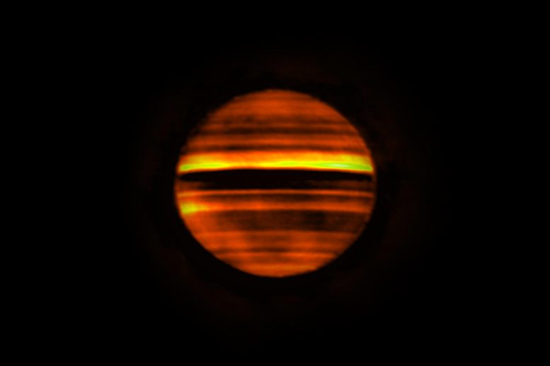 Radio Image of Jupiter Made with ALMA.