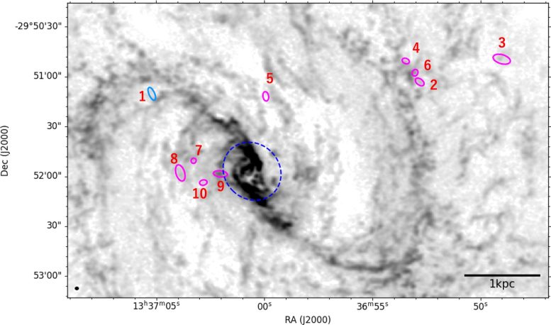 Radio Map of M83 Showing High Velocity Cloud Candidates