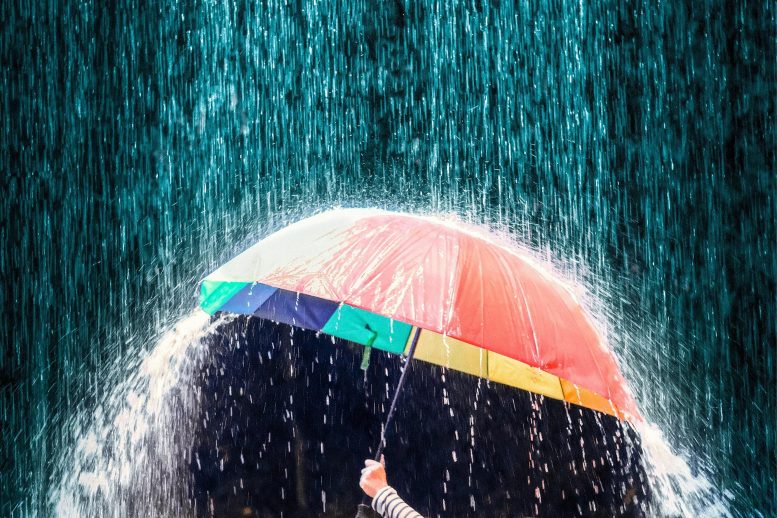 Rain on Umbrella