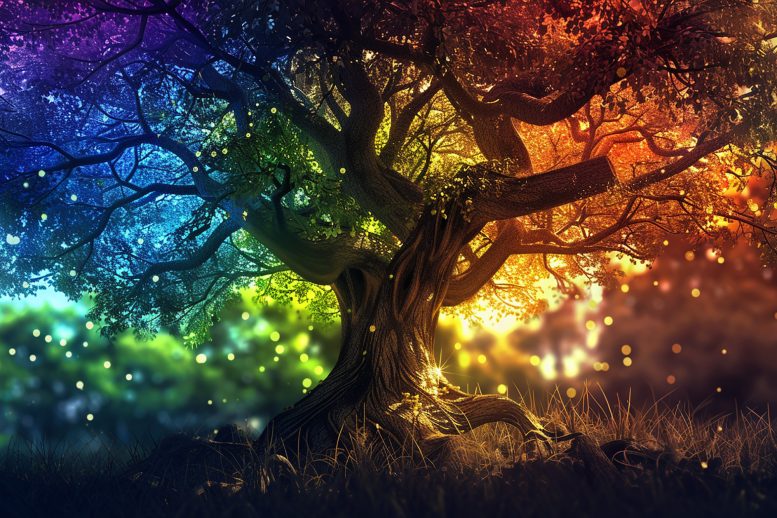 Rainbow Glowing Tree of Life