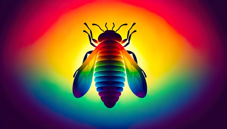 Rainbow Insect Silhouette