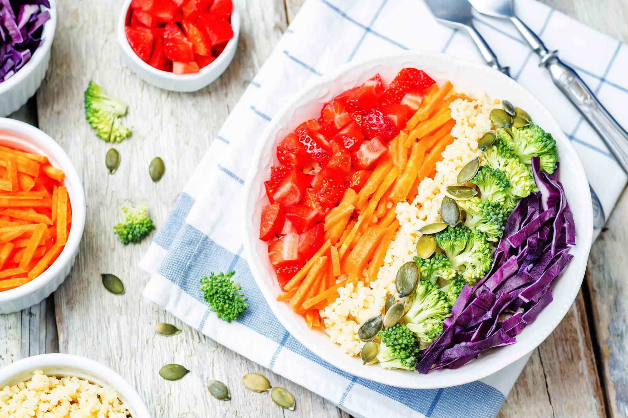 Rainbow Millet Vegetable Salad