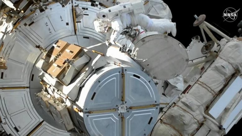 Raja Chari and Matthias Maurer Begin Spacewalk