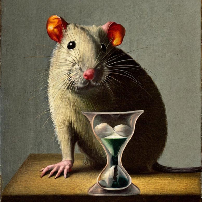 Rat With hourglass Illustration