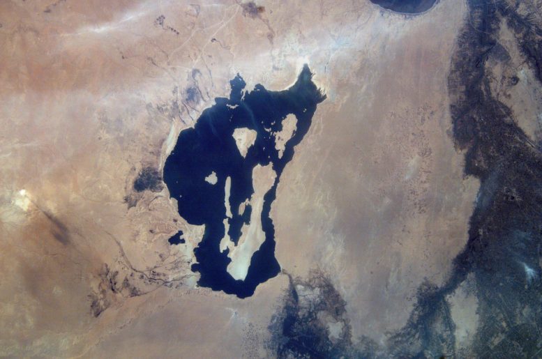 Razazah Lake Iraq From ISS 2002