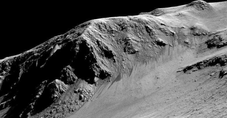 Recurring “Lineae” on Slopes at Horowitz Crater