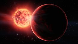 Red Dwarf Star Exoplanet Art Concept