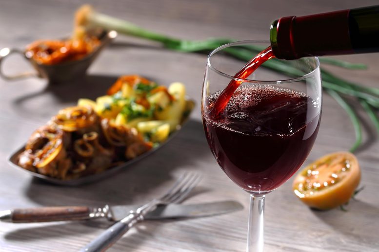 Red Wine With Food