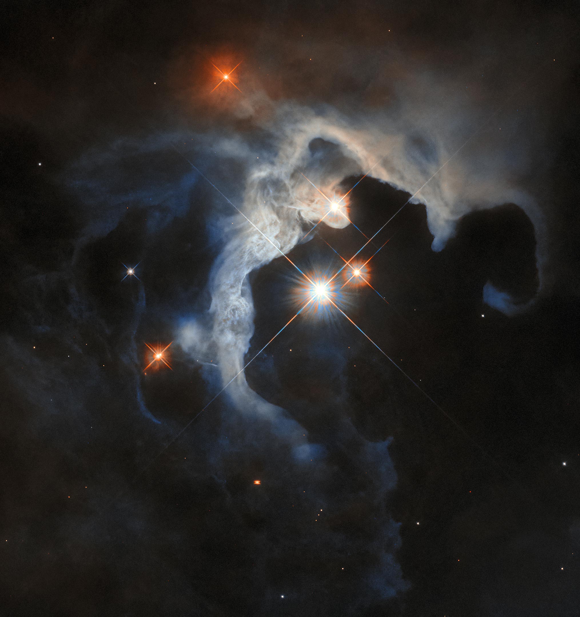 Triple Suns & a Hidden Planet Factory: Hubble's Dazzling Peek