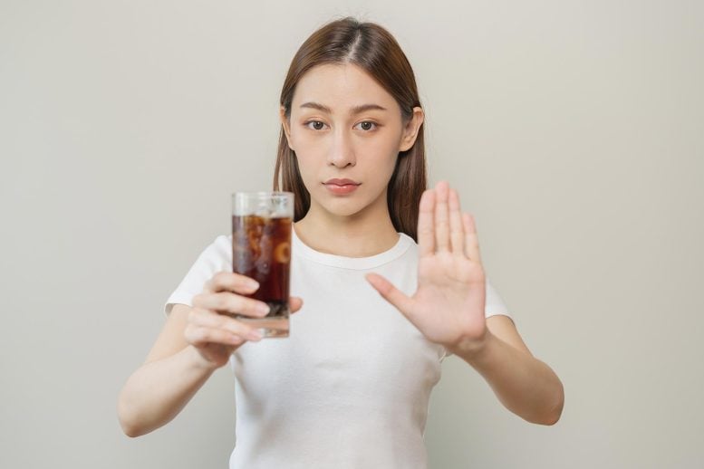 Refusing Unhealthy Sugar or Diet Soda