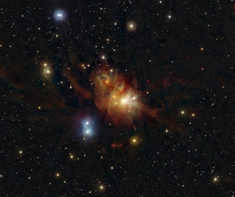 Region Around Coronet Star Cluster Infrared
