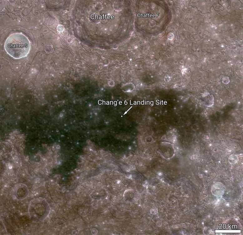 Regional background of the Chang'e 6 landing site