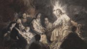 Rembrandt Jesus and His Disciples