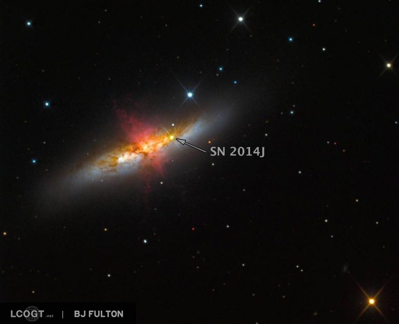 Researchers Observe Closest Milemarker Supernova