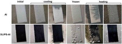Researchers create ultra slippery anti-ice and anti-frost surfaces