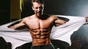 Ripped Man Cut Muscles Abs