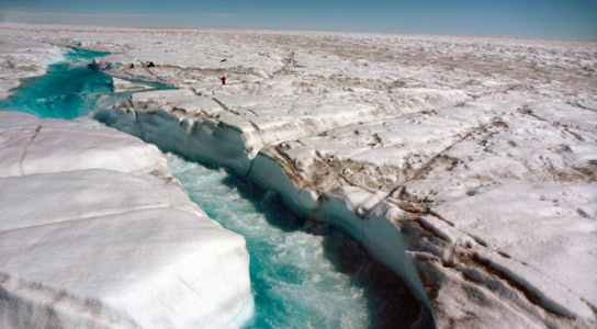 Rivers of Glacial Meltwater Are Draining Greenland Quickly