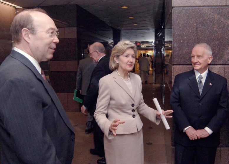 Robert Haley, Kay Bailey Hutchison, and Ross Perot
