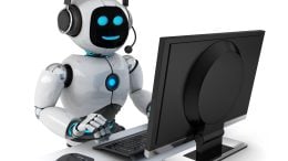 Robot AI Chatbot Concept