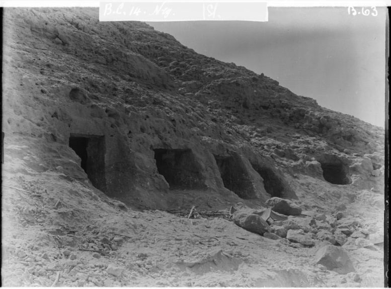 Rock Cut Tomb Entrances at Nuwayrat Burial Site