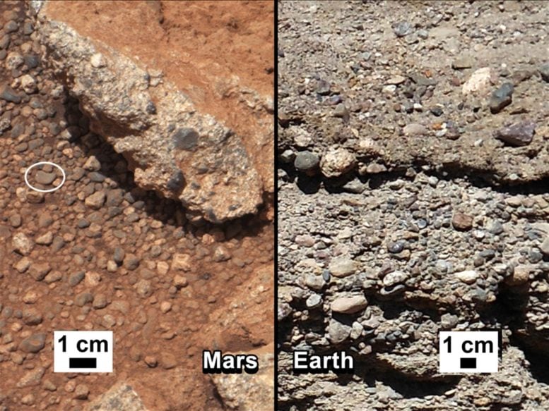 Rock Outcrops on Earth and Mars