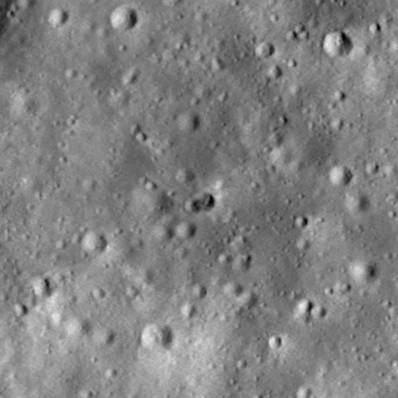 Rocket Impact Site on Moon