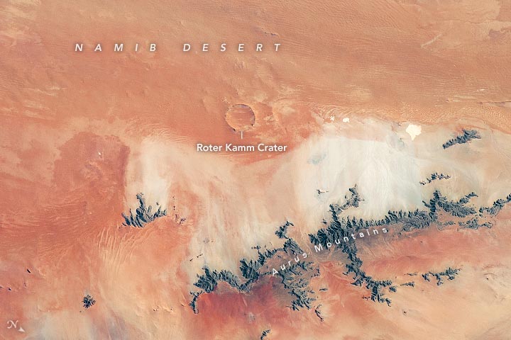 namib desert from space