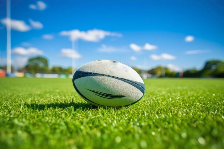 Rugby Ball Grass Field