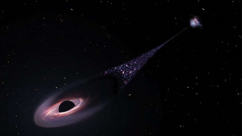 Runaway Supermassive Black Hole Illustration