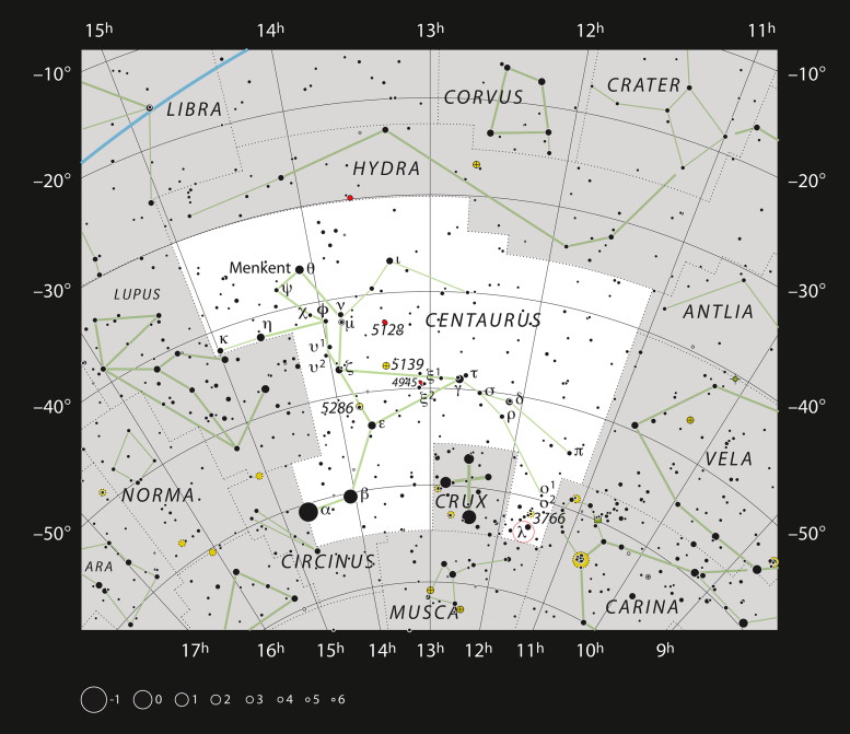 Running Chicken Nebula Centaurus Constellation Sky Chart